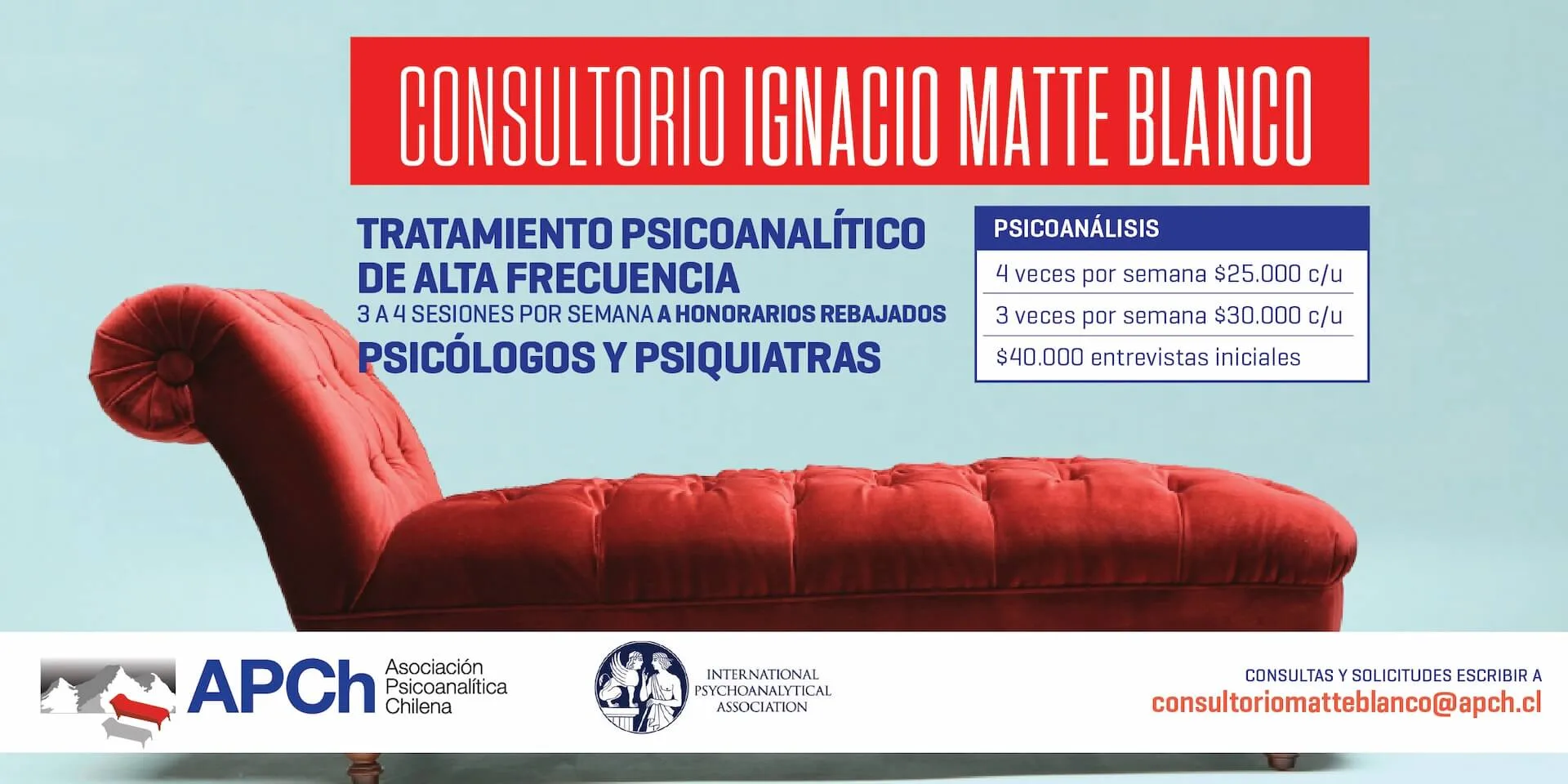 Tratamiento psicoanalítico de alta frecuencia en el Consultorio Ignacio Matte Blanco de la APCh