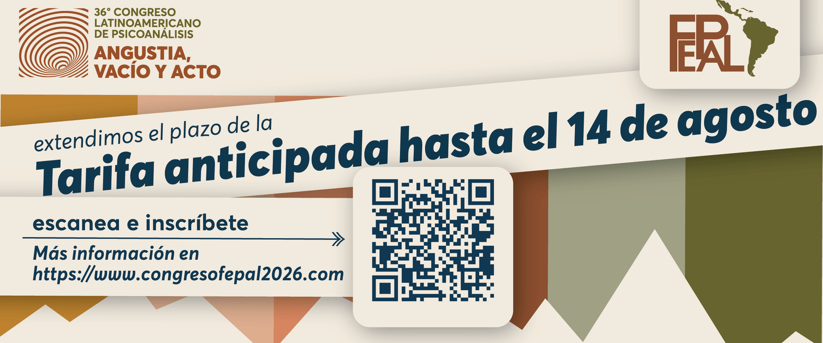 Tarifa anticipada hasta el 14 de Agosto